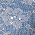 Off White Floral Chantilly Lace Bridal Dress Fabric